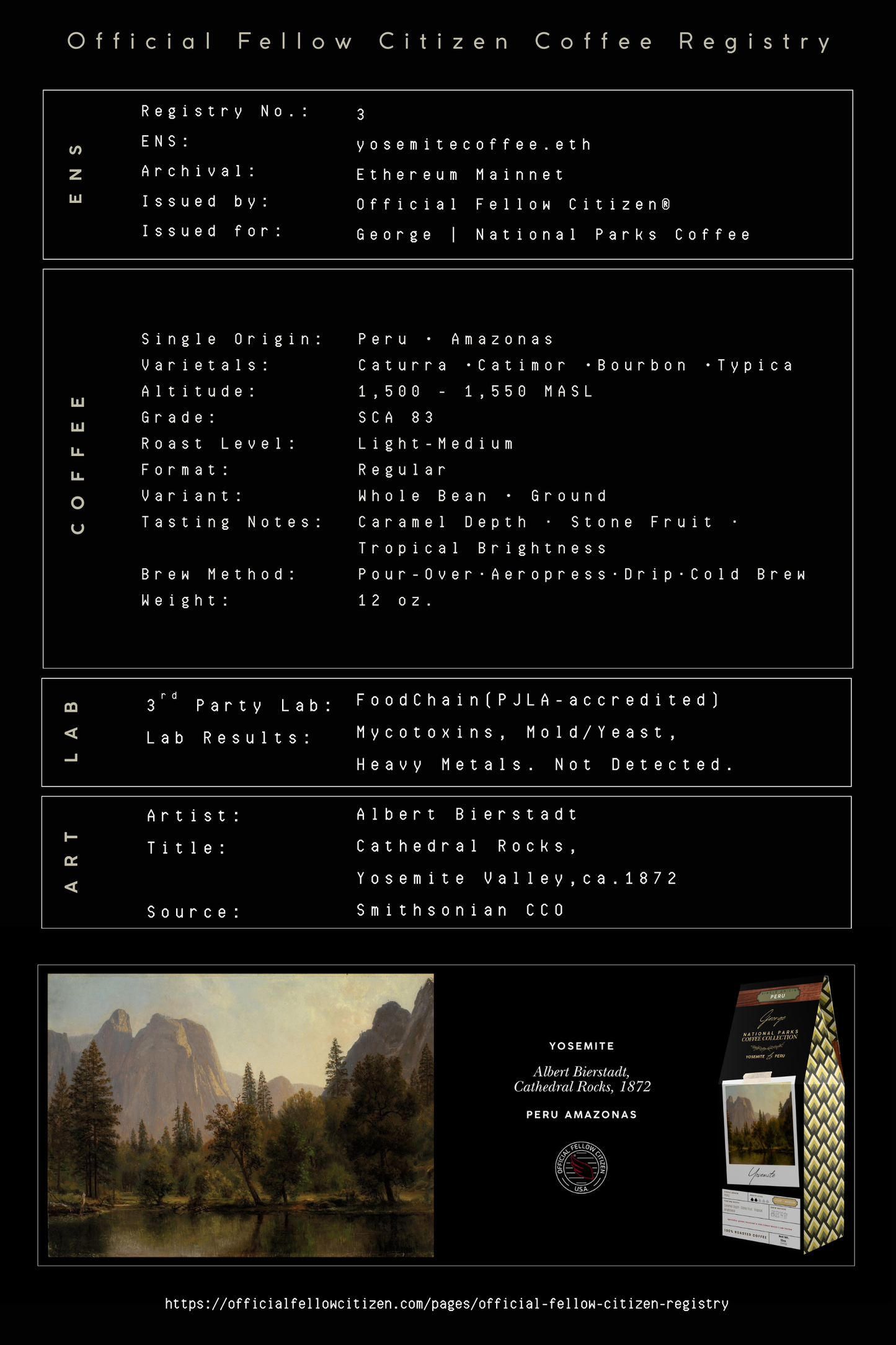 Peru Specialty Coffee | Single Origin | National Parks — Yosemite