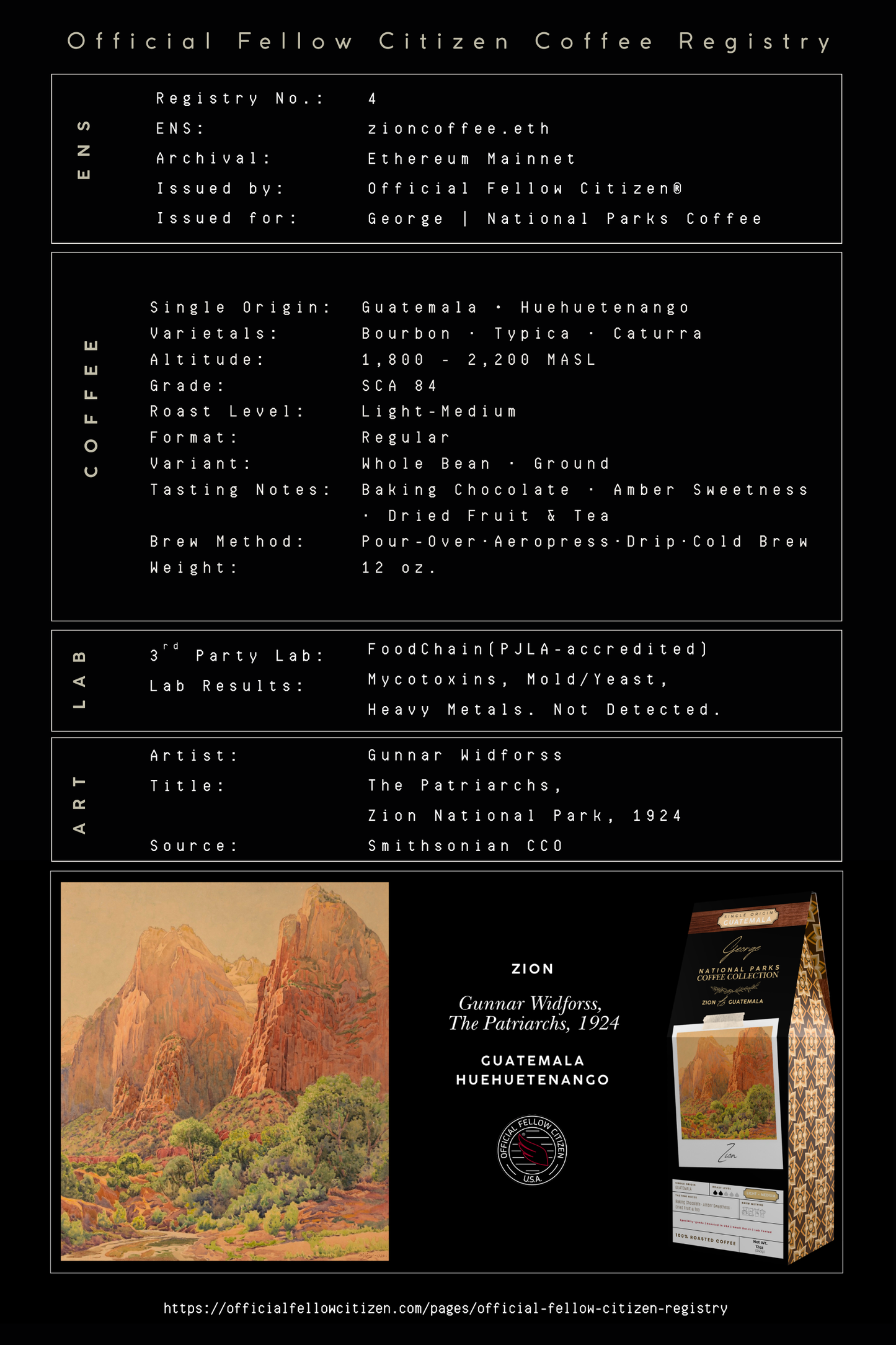 Guatemala Specialty Coffee | Single Origin | National Parks — Zion