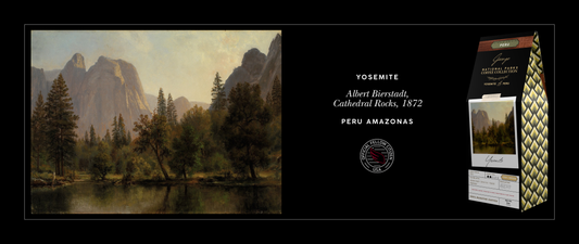 Yosemite — Single Origin Specialty Coffee — Peru Amazonas Region. National Parks Coffee Collection. Albert Bierstadt — Cathedral Rocks, Yosemite Valley — ca. 1872. Smithsonian American Art Museum. Official Fellow Citizen.